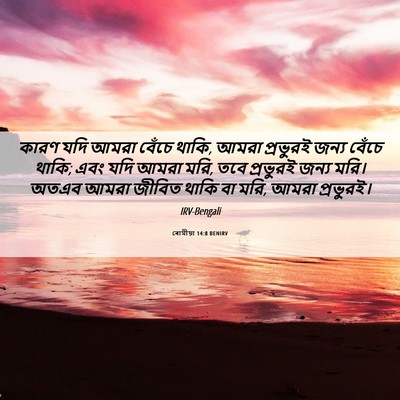 Picture 06 - ৰোমীয়া 14:8 BENIRV - কারণ যদি আমরা - Bible Verse Picture