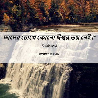 Picture 06 - ৰোমীয়া 3:18 BENIRV - তাদের চোখে কোনো - Bible Verse Picture