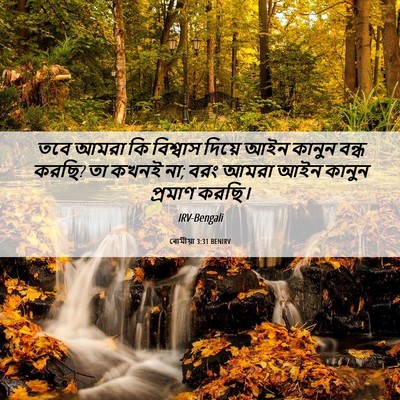 Picture 06 - ৰোমীয়া 3:31 BENIRV - তবে আমরা কি - Bible Verse Picture