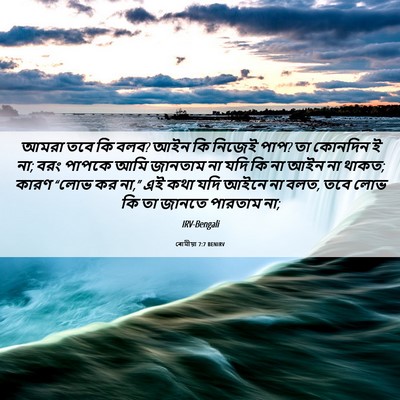 Picture 06 - ৰোমীয়া 7:7 BENIRV - আমরা তবে কি বলব? - Bible Verse Picture