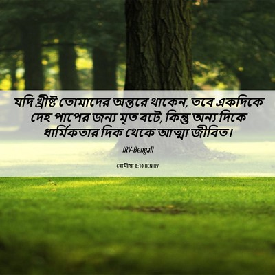 Picture 06 - ৰোমীয়া 8:10 BENIRV - যদি খ্রীষ্ট - Bible Verse Picture