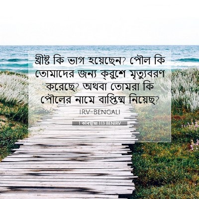 Picture 07 - 1 কৰিন্থীয়া 1:13 BENIRV - খ্রীষ্ট কি ভাগ - Bible Verse Picture
