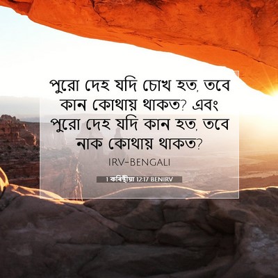 Picture 07 - 1 কৰিন্থীয়া 12:17 BENIRV - পুরো দেহ যদি চোখ - Bible Verse Picture
