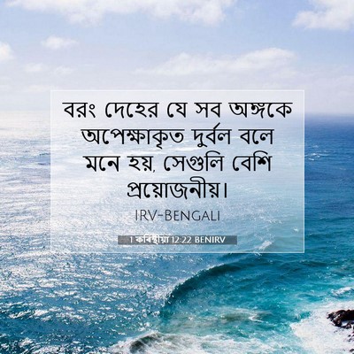 Picture 07 - 1 কৰিন্থীয়া 12:22 BENIRV - বরং দেহের যে সব - Bible Verse Picture