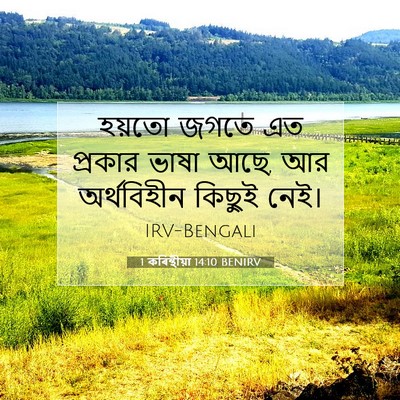 Picture 07 - 1 কৰিন্থীয়া 14:10 BENIRV - হয়তো জগতে এত - Bible Verse Picture