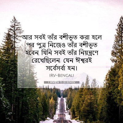 Picture 07 - 1 কৰিন্থীয়া 15:28 BENIRV - আর সবই তাঁর বশীভূত - Bible Verse Picture