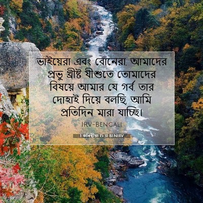 Picture 07 - 1 কৰিন্থীয়া 15:31 BENIRV - ভাইয়েরা এবং - Bible Verse Picture