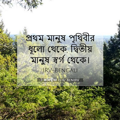 Picture 07 - 1 কৰিন্থীয়া 15:47 BENIRV - প্রথম মানুষ - Bible Verse Picture