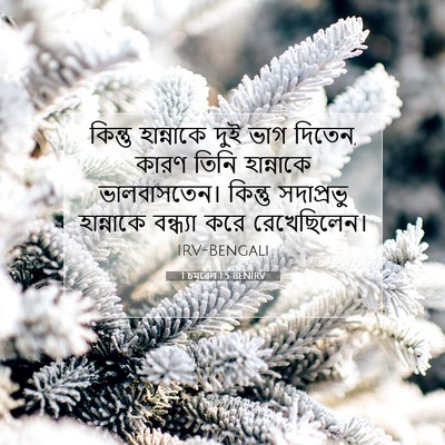 Picture 07 - 1 চমূৱেল 1:5 BENIRV - কিন্তু হান্নাকে - Bible Verse Picture