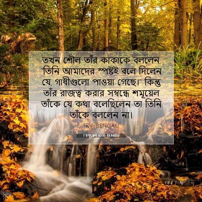 Picture 07 - 1 চমূৱেল 10:16 BENIRV - তখন শৌল তাঁর - Bible Verse Picture