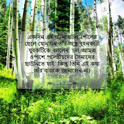 Picture 07 - 1 চমূৱেল 14:1 BENIRV - একদিন এই ঘটনা ঘটল, - Bible Verse Picture