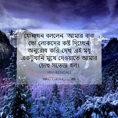 Picture 07 - 1 চমূৱেল 14:29 BENIRV - যোনাথন বললেন, - Bible Verse Picture