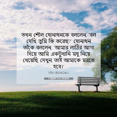 Picture 07 - 1 চমূৱেল 14:43 BENIRV - তখন শৌল যোনাথনকে - Bible Verse Picture