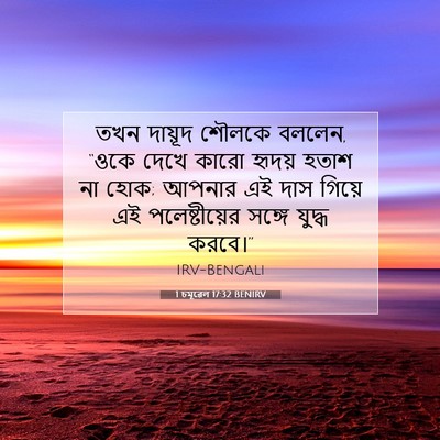Picture 07 - 1 চমূৱেল 17:32 BENIRV - তখন দায়ূদ শৌলকে - Bible Verse Picture