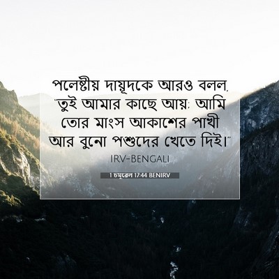 Picture 07 - 1 চমূৱেল 17:44 BENIRV - পলেষ্টীয় - Bible Verse Picture