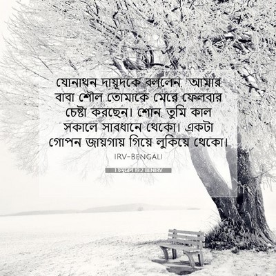 Picture 07 - 1 চমূৱেল 19:2 BENIRV - যোনাথন দায়ূদকে - Bible Verse Picture