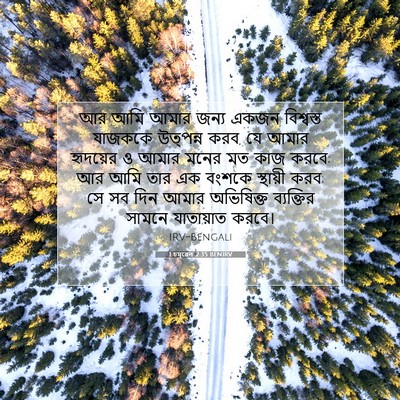 Picture 07 - 1 চমূৱেল 2:35 BENIRV - আর আমি আমার জন্য - Bible Verse Picture