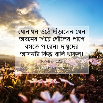 Picture 07 - 1 চমূৱেল 20:25 BENIRV - যোনাথন উঠে - Bible Verse Picture