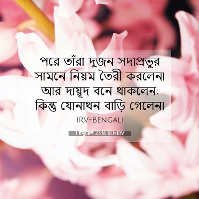 Picture 07 - 1 চমূৱেল 23:18 BENIRV - পরে তাঁরা দুজন - Bible Verse Picture