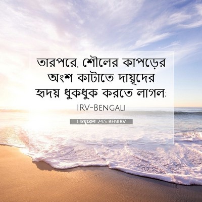 Picture 07 - 1 চমূৱেল 24:5 BENIRV - তারপরে, শৌলের - Bible Verse Picture