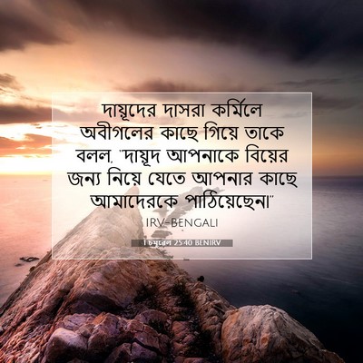Picture 07 - 1 চমূৱেল 25:40 BENIRV - দায়ূদের দাসরা - Bible Verse Picture