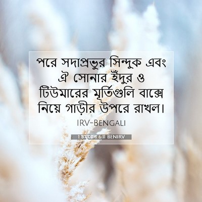 Picture 07 - 1 চমূৱেল 6:11 BENIRV - পরে সদাপ্রভুর - Bible Verse Picture