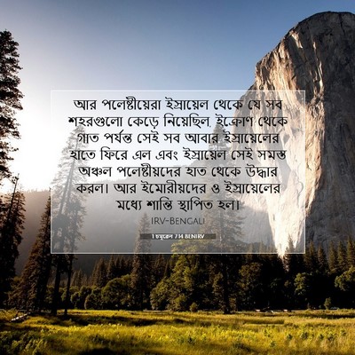 Picture 07 - 1 চমূৱেল 7:14 BENIRV - আর পলেষ্টীয়েরা - Bible Verse Picture