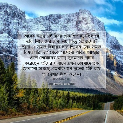 Picture 07 - 1 পিতরের 1:12 BENIRV - তাঁদের কাছে এই - Bible Verse Picture