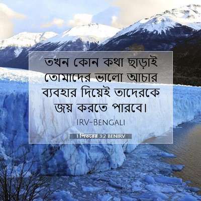 Picture 07 - 1 পিতরের 3:2 BENIRV - তখন কোন কথা ছাড়াই - Bible Verse Picture