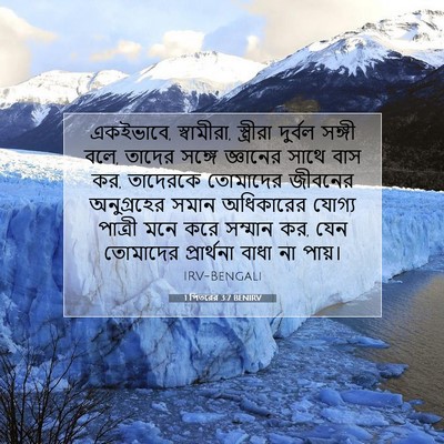 Picture 07 - 1 পিতরের 3:7 BENIRV - একইভাবে, স্বামীরা, - Bible Verse Picture