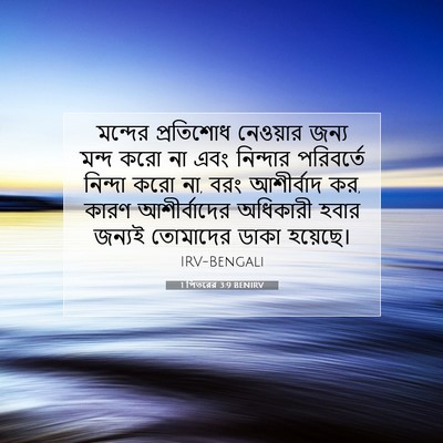 Picture 07 - 1 পিতরের 3:9 BENIRV - মন্দের প্রতিশোধ - Bible Verse Picture