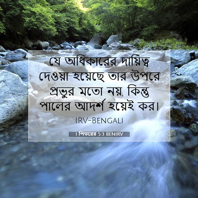 Picture 07 - 1 পিতরের 5:3 BENIRV - যে অধিকারের - Bible Verse Picture