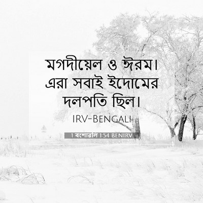 Picture 07 - 1 বংশাৱলি 1:54 BENIRV - মগদীয়েল ও ঈরম। - Bible Verse Picture