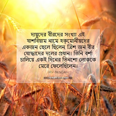 Picture 07 - 1 বংশাৱলি 11:11 BENIRV - দায়ূদের বীরদের - Bible Verse Picture
