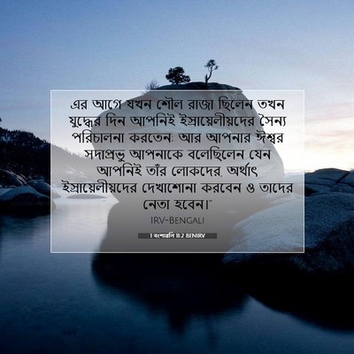 Picture 07 - 1 বংশাৱলি 11:2 BENIRV - এর আগে যখন শৌল রাজা - Bible Verse Picture