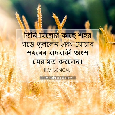 Picture 07 - 1 বংশাৱলি 11:8 BENIRV - তিনি মিল্লোর কাছে - Bible Verse Picture
