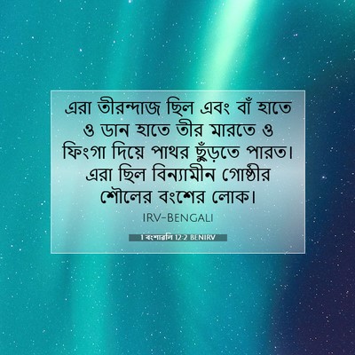 Picture 07 - 1 বংশাৱলি 12:2 BENIRV - এরা তীরন্দাজ ছিল - Bible Verse Picture