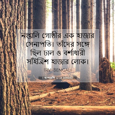 Picture 07 - 1 বংশাৱলি 12:34 BENIRV - নপ্তালি গোষ্ঠীর - Bible Verse Picture