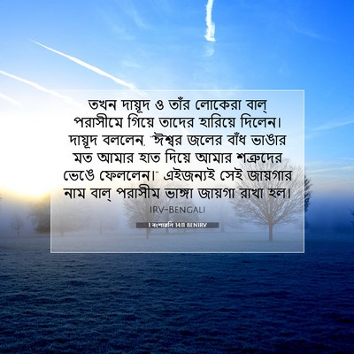Picture 07 - 1 বংশাৱলি 14:11 BENIRV - তখন দায়ূদ ও তাঁর - Bible Verse Picture