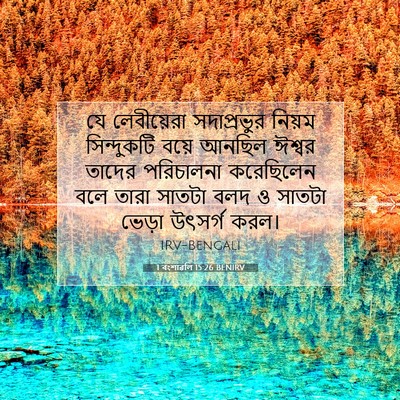 Picture 07 - 1 বংশাৱলি 15:26 BENIRV - যে লেবীয়েরা - Bible Verse Picture