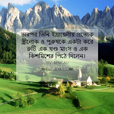 Picture 07 - 1 বংশাৱলি 16:3 BENIRV - তারপর তিনি - Bible Verse Picture