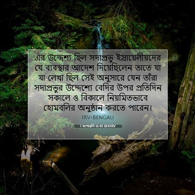 Picture 07 - 1 বংশাৱলি 16:40 BENIRV - এর উদ্দেশ্য ছিল - Bible Verse Picture