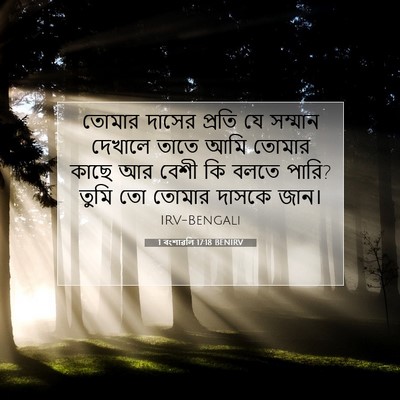 Picture 07 - 1 বংশাৱলি 17:18 BENIRV - তোমার দাসের প্রতি - Bible Verse Picture