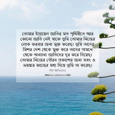 Picture 07 - 1 বংশাৱলি 17:21 BENIRV - তোমার ইস্রায়েল - Bible Verse Picture