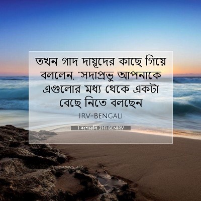 Picture 07 - 1 বংশাৱলি 21:11 BENIRV - তখন গাদ দায়ূদের - Bible Verse Picture