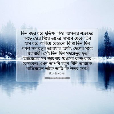 Picture 07 - 1 বংশাৱলি 21:12 BENIRV - তিন বছর ধরে - Bible Verse Picture
