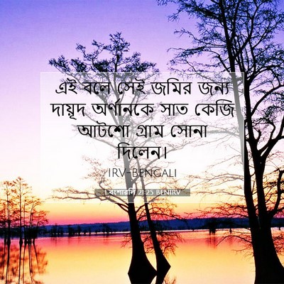Picture 07 - 1 বংশাৱলি 21:25 BENIRV - এই বলে সেই জমির - Bible Verse Picture