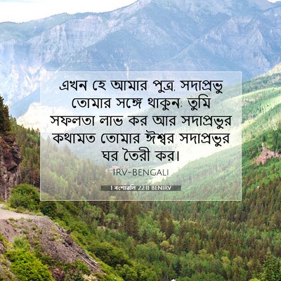 Picture 07 - 1 বংশাৱলি 22:11 BENIRV - এখন হে আমার পুত্র, - Bible Verse Picture