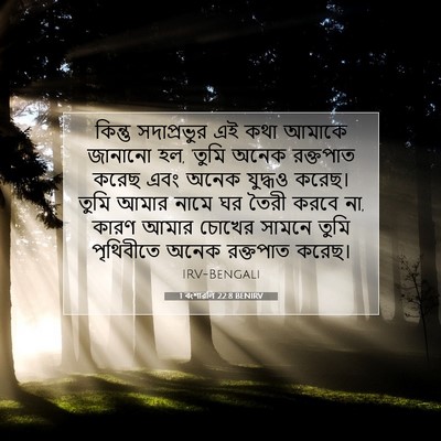 Picture 07 - 1 বংশাৱলি 22:8 BENIRV - কিন্তু সদাপ্রভুর - Bible Verse Picture