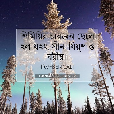 Picture 07 - 1 বংশাৱলি 23:10 BENIRV - শিমিয়ির চারজন - Bible Verse Picture